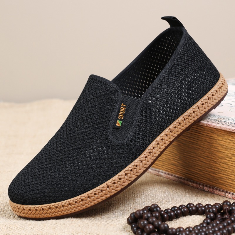 Men'S Shoes For Wide Feet - Men's Old Beijing Style Slip-On Walking