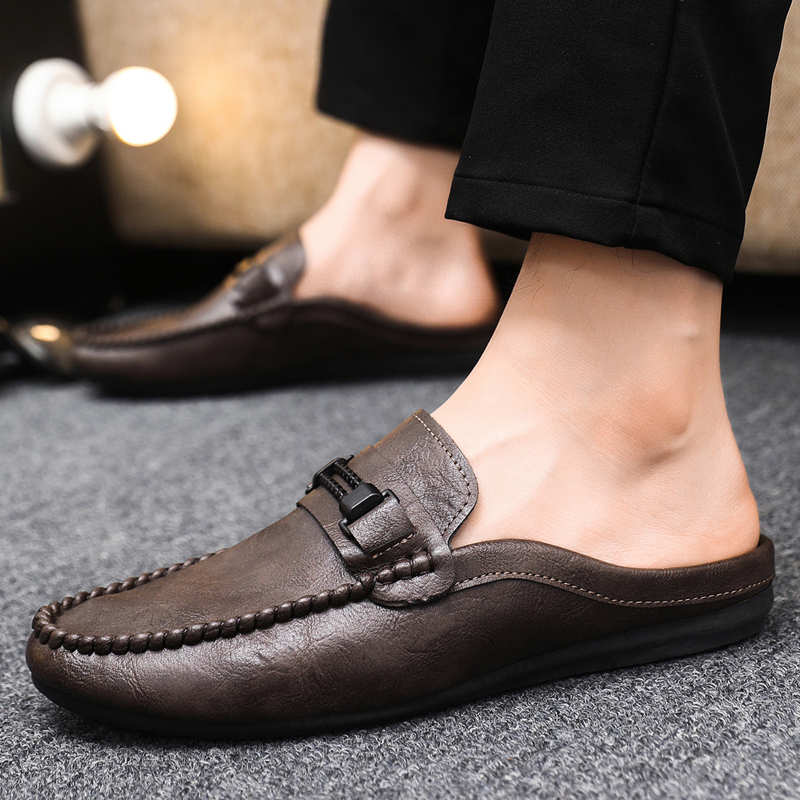 Men'S Shoes Comfortable Walking - Summer Men Half Slippers Non-slip Flats