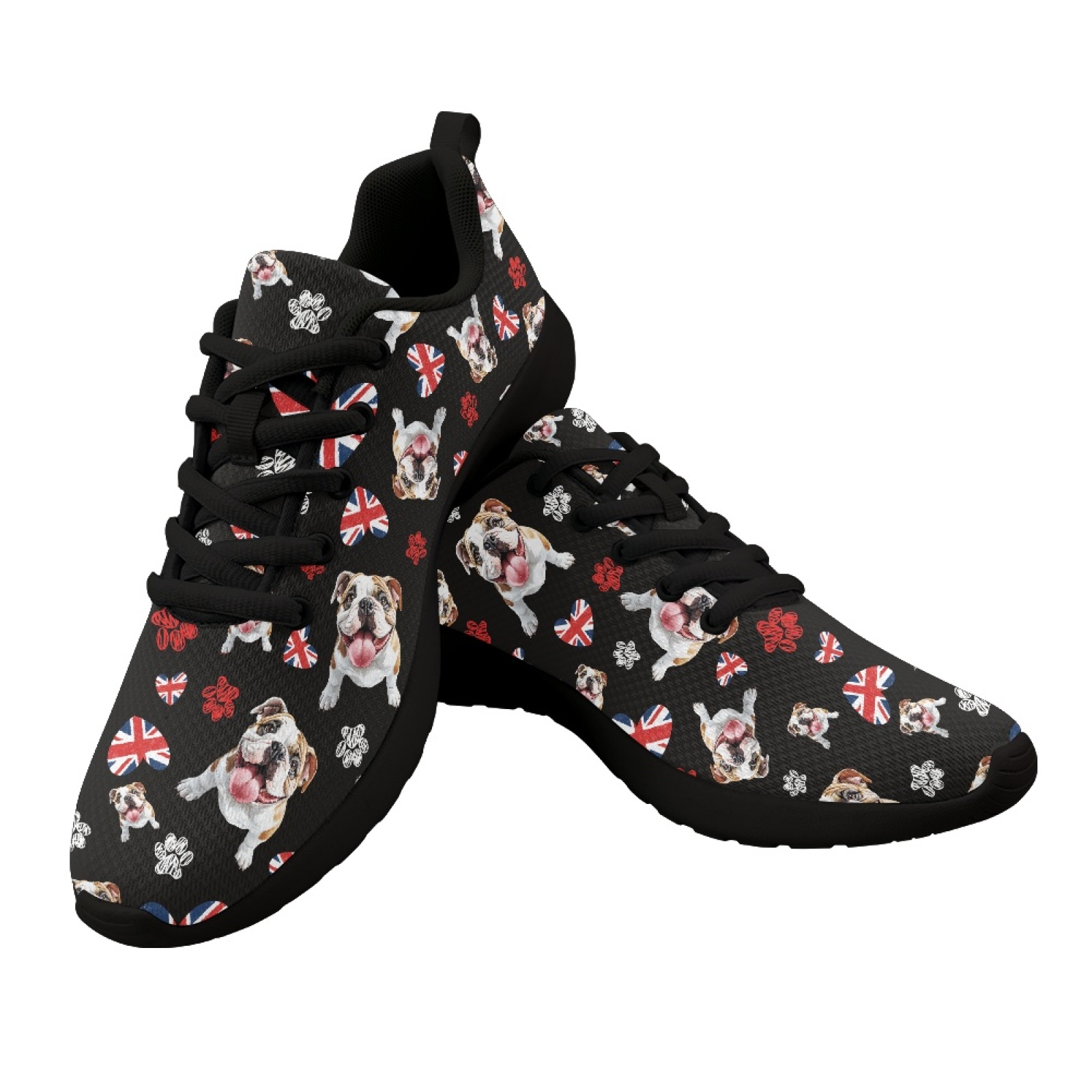 Men Shoes Uk - UK Pug Dog Pattern Summer Mesh