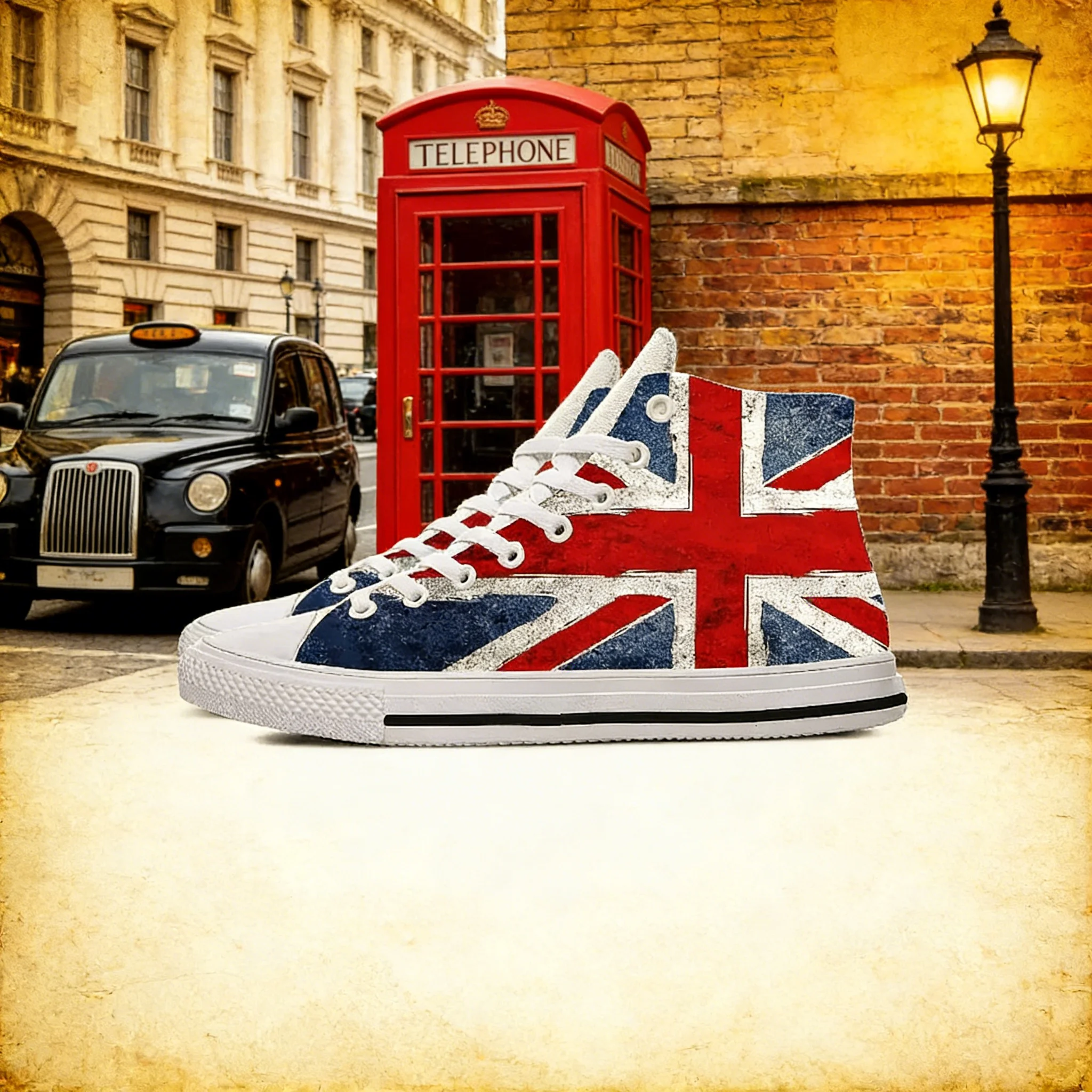 Men Shoes Uk - UK Flag 3D Print High Top