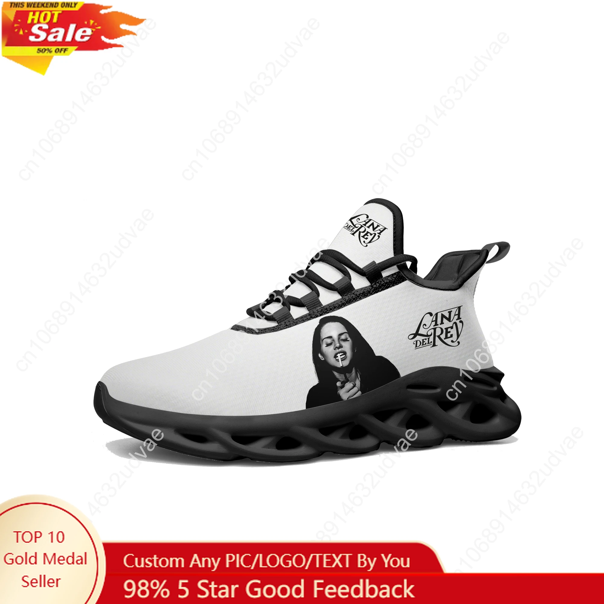Men Shoes Black - Lana Del Rey Singer Sports Sneakers