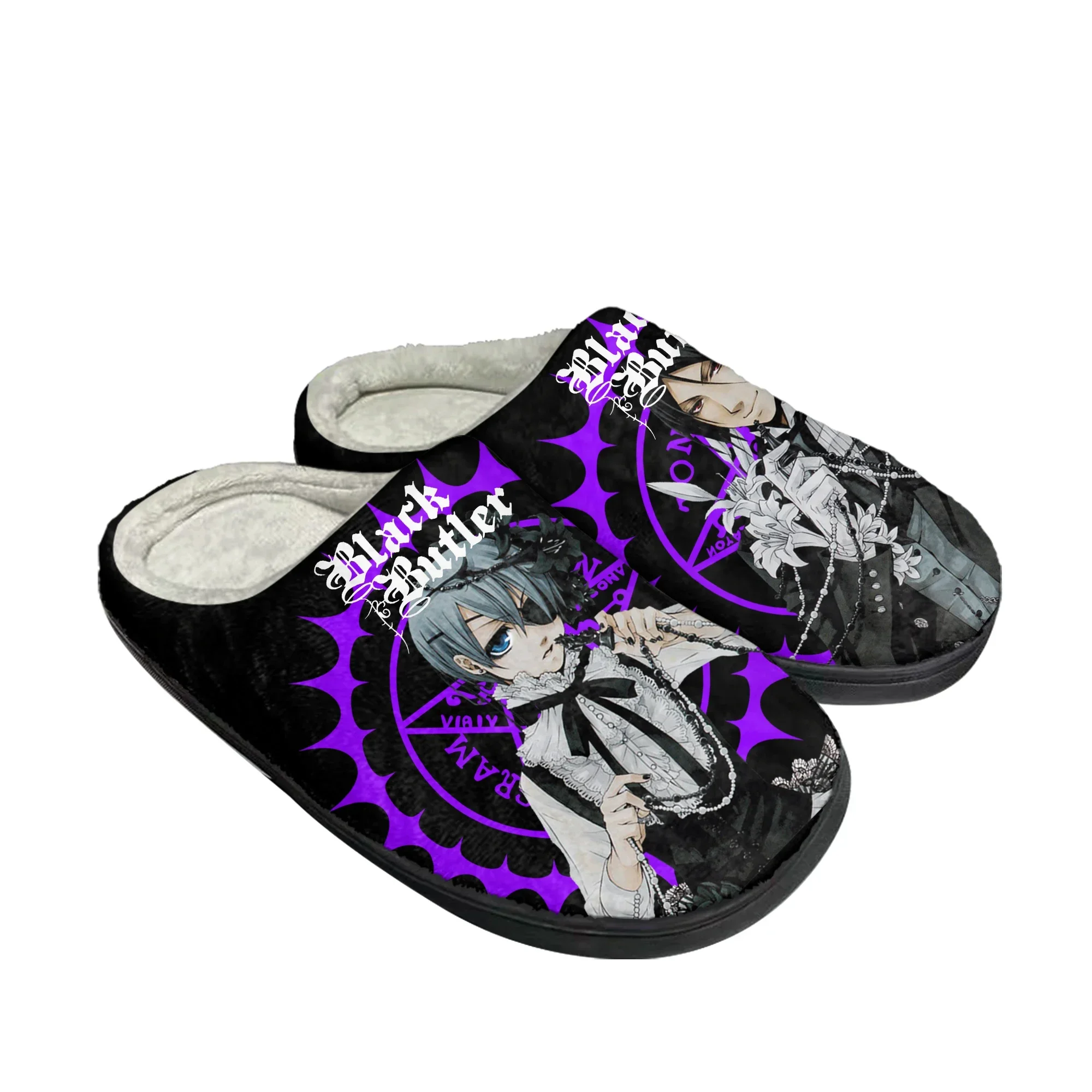 Men Shoes Black - Black Butler Home Cotton Slippers Mens