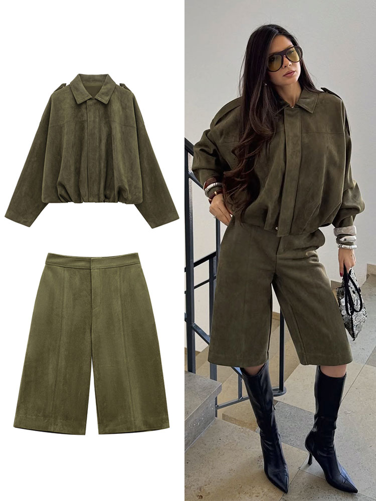 Men Shoes Jd - HH Spring Women Suede Coat Pant