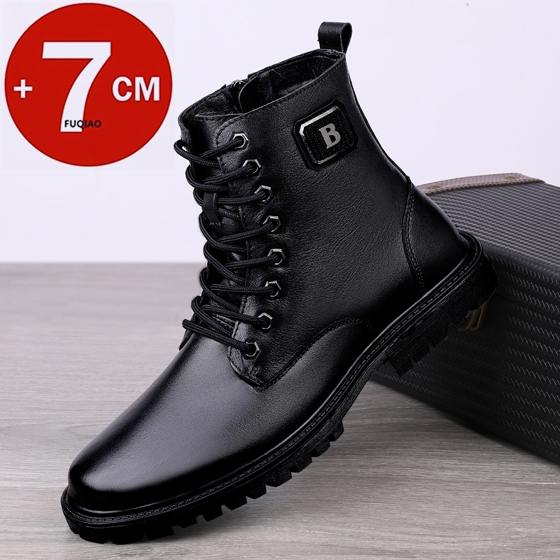 Men's Genuine Leather Elevator - Men'S Shoes To Increase Height 评论和价格