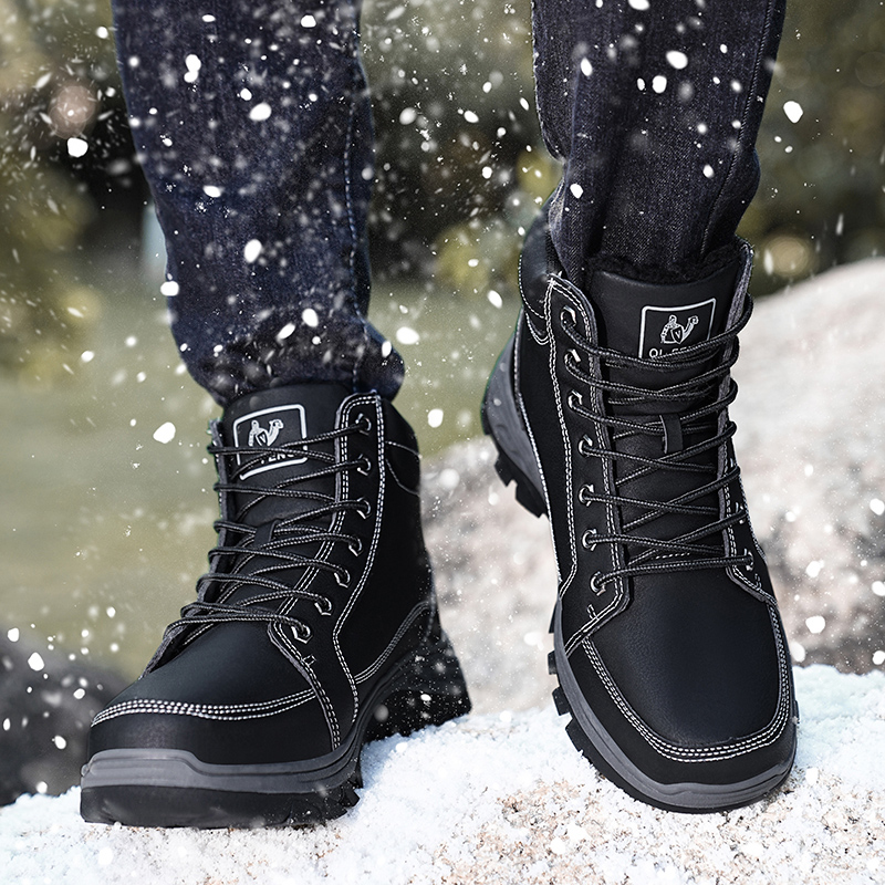 Men Boots Winter Outdoor Walki - Men'S Shoes Yellow And Black 评论和价格