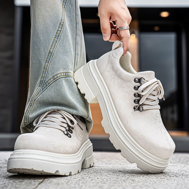 Winter Men Retro British Style - Men'S Shoes To Increase Height 评论和价格