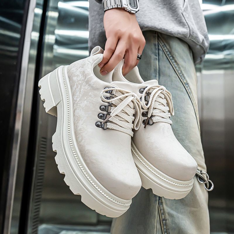 Winter Men Retro British Style - Men'S Shoes To Increase Height 评论和价格