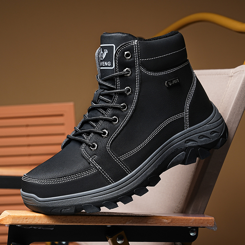 Men Boots Winter Outdoor Walki - Men'S Shoes Yellow And Black 评论和价格