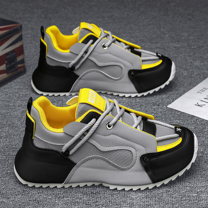 Grey Black And Yellow Chunky D - Men'S Shoes Yellow And Black 评论和价格