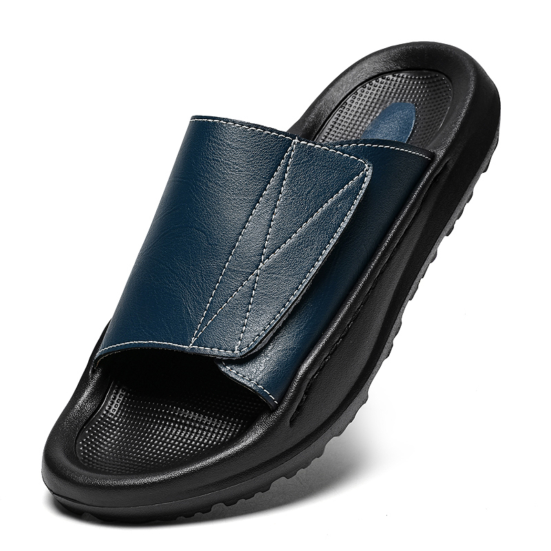 Easy-top Leather Slide Slipper - Men'S Shoes Comfortable Walking 评论和价格