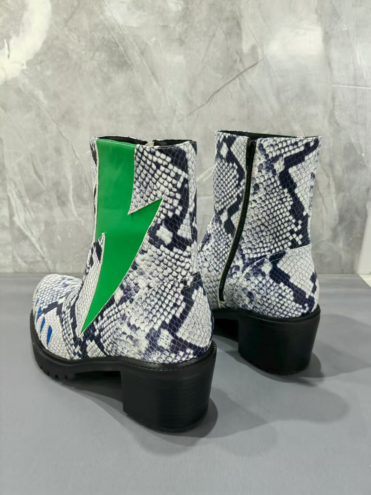 Rock - Inspired Snake Skin Pat - Men Shoes Rebel 评论和价格