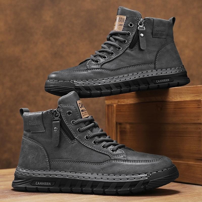 Men Leather High Top Ankle Boo - Men'S Shoes Comfortable Walking 评论和价格