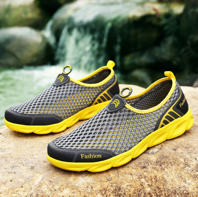 Men Jogging Shoes Casual Sneak - Men'S Shoes Yellow And Black 评论和价格