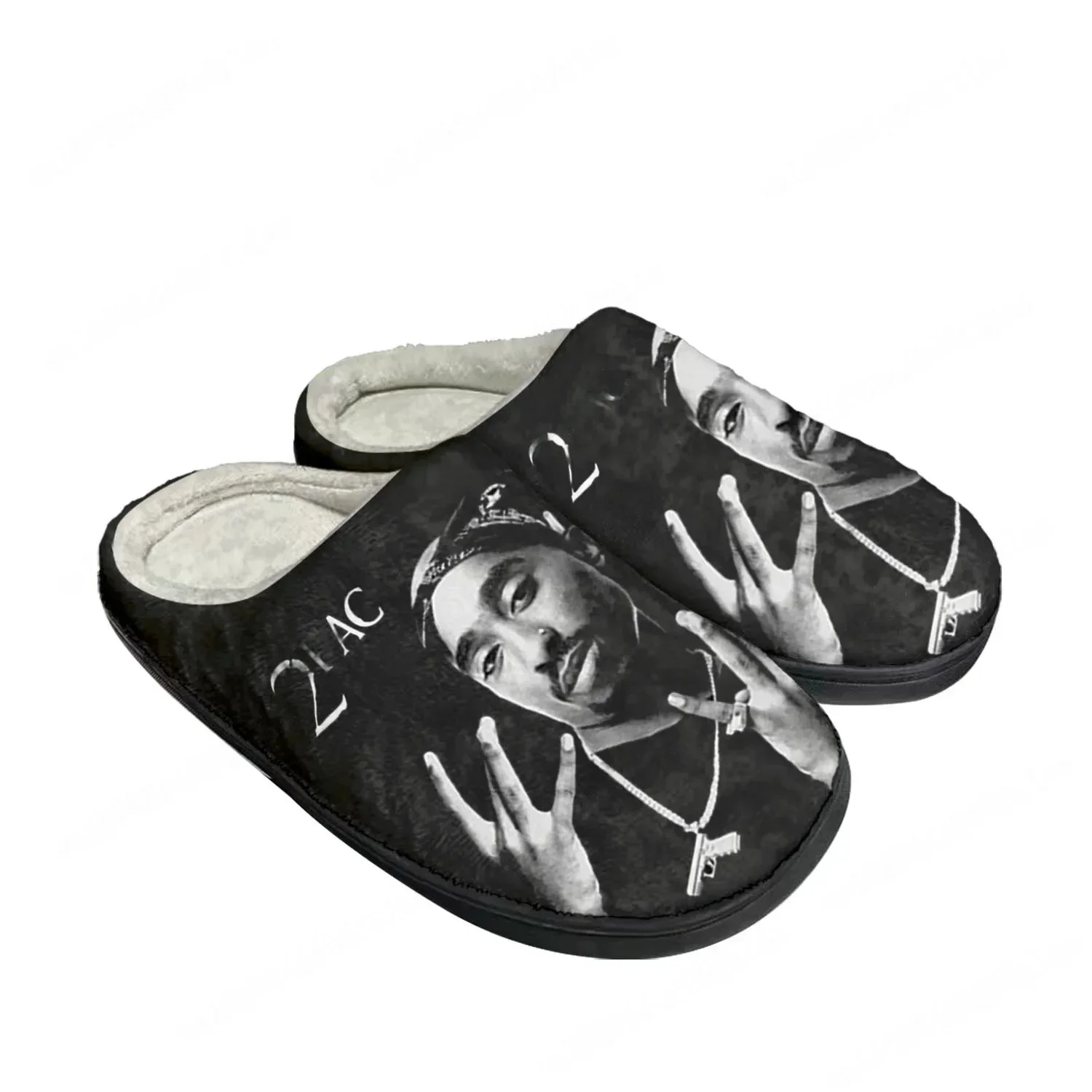 2Pac Hip Hop Rapper Tupac Pop  - Men Shoes Black 评论和价格