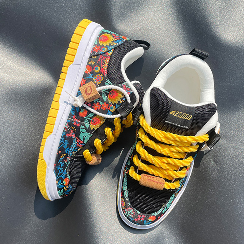 New Black and Yellow Printed L - Men'S Shoes Yellow And Black 评论和价格