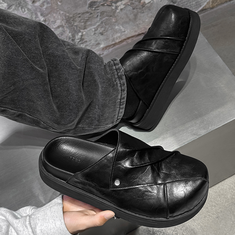 New Trendy Fashionable Men Lea - Men Shoes Black 评论和价格