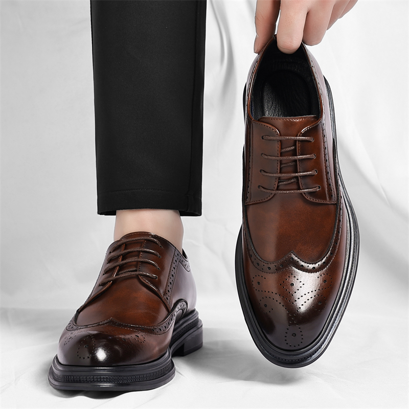 Men's Brogue Leather Shoes Fas - Men Shoes Uk 评论和价格