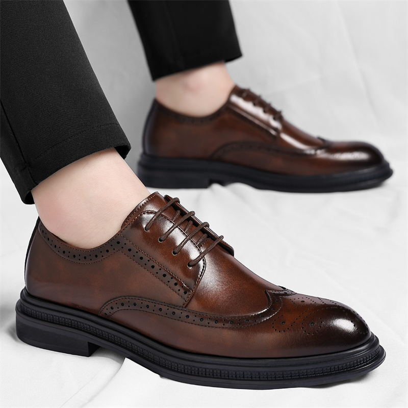 Men's Brogue Leather Shoes Fas - Men Shoes Uk 评论和价格