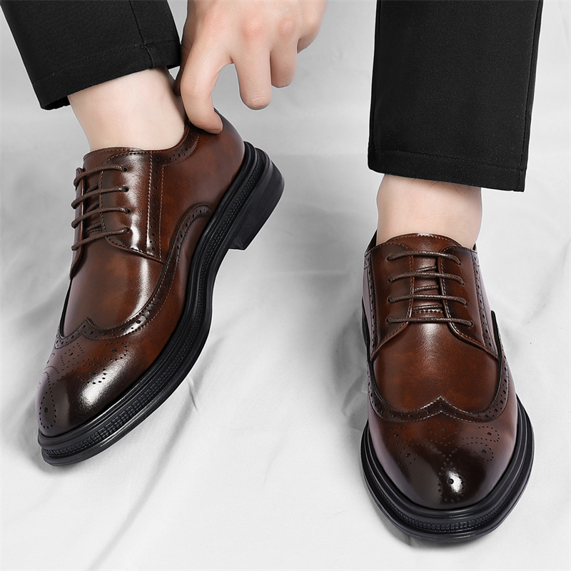 Men's Brogue Leather Shoes Fas - Men Shoes Uk 评论和价格